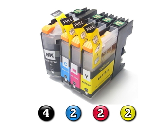 10 Pack Combo Compatible Brother LC131XL/LC133 (4BK/2C/2M/2Y) ink cartridges